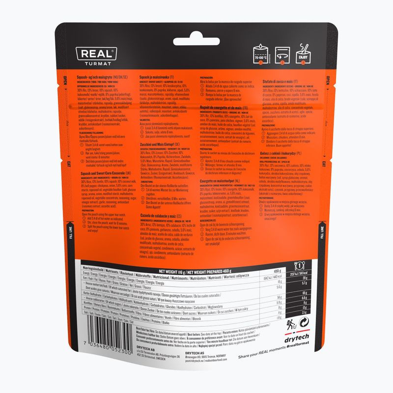 Fagyasztva szárított élelmiszer Real Turmat Zucchini and Corn Stew 116 g 2