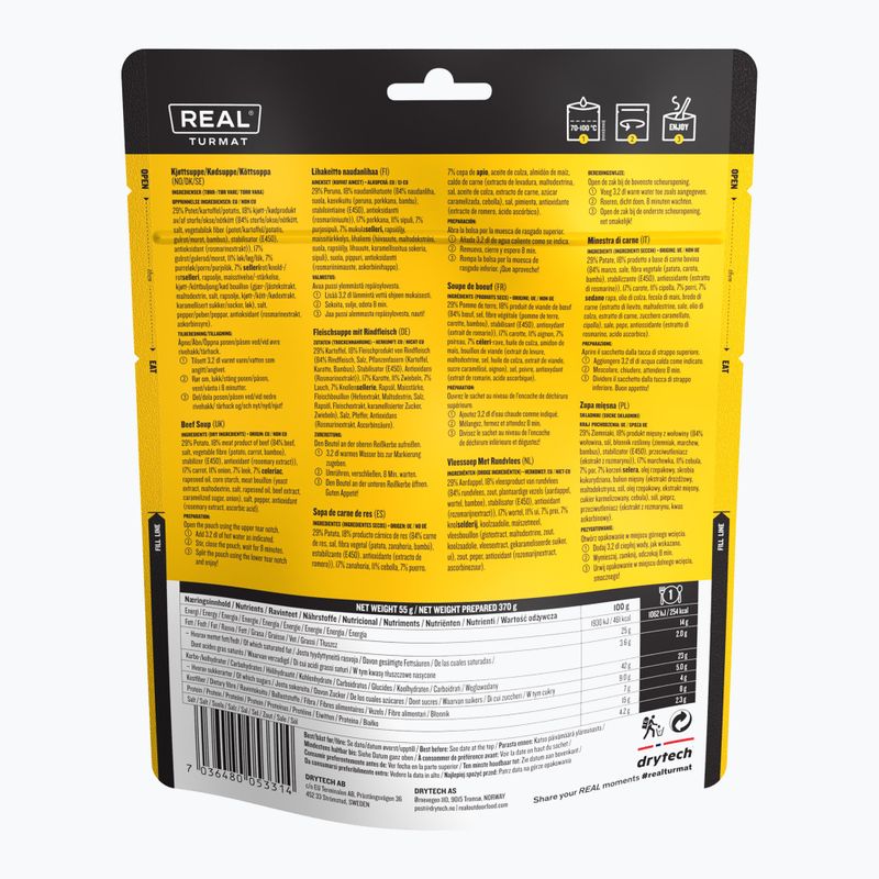 Fagyasztva szárított élelmiszer Real Turmat Beef Soup 55 g 2