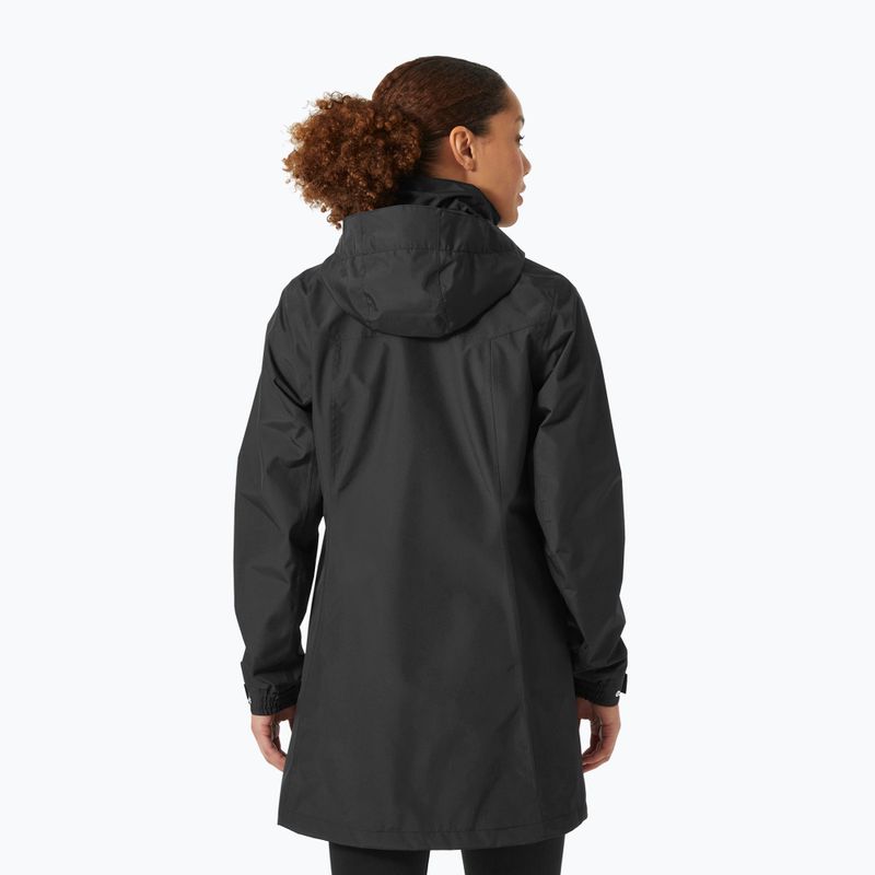 Helly Hansen női mackintosh Aden hosszú kabát fekete 2
