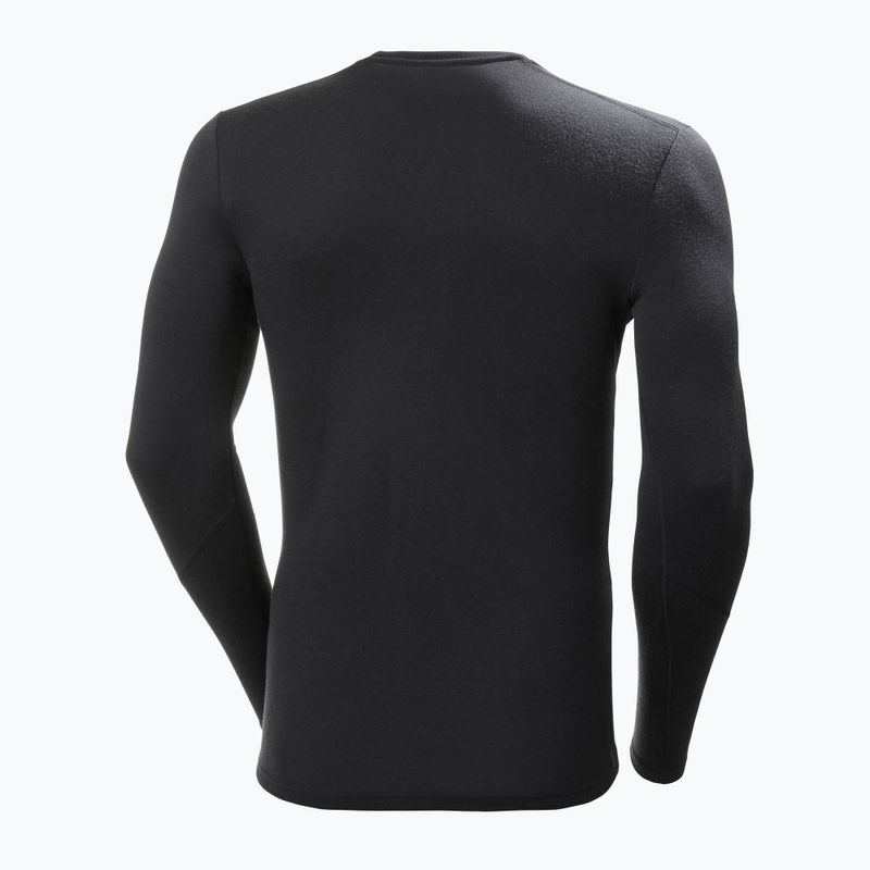 Férfi Helly Hansen Lifa Merino Midweight Crew thermo hosszú ujjú fekete 2