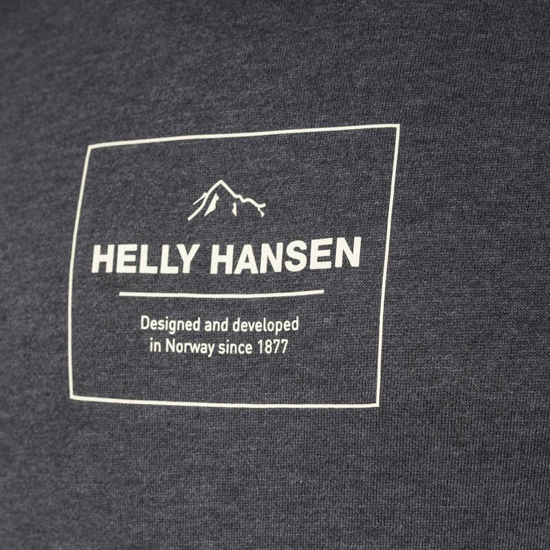 Férfi trekking pulóver Helly Hansen F2F Organic Cotton Hoodie ébenfekete melange 3