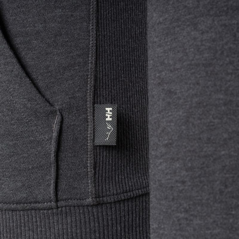 Férfi trekking pulóver Helly Hansen F2F Organic Cotton Hoodie ébenfekete melange 4