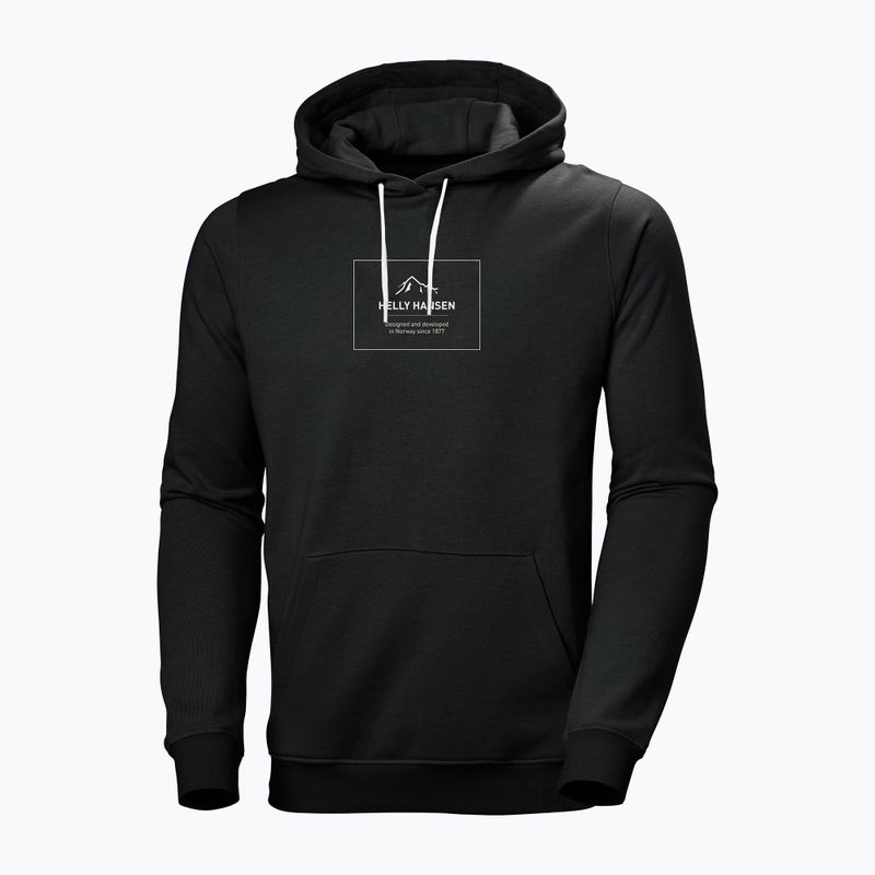 Férfi trekking pulóver Helly Hansen F2F Organic Cotton Hoodie ébenfekete melange 5