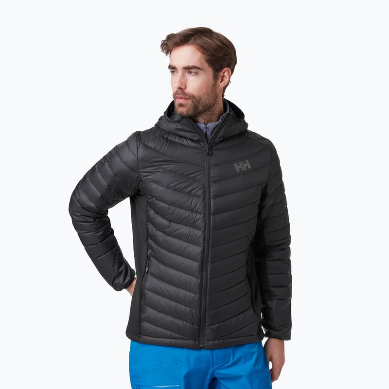 Férfi Helly Hansen Verglas Hooded Down Hybrid Ins 990 kabát fekete 63007