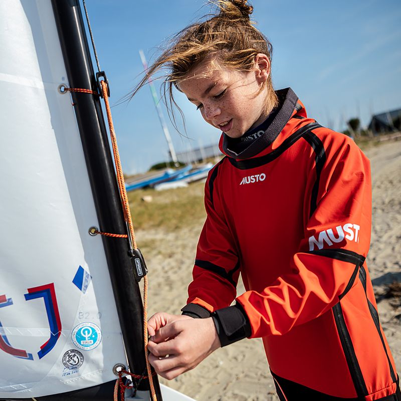 Gyerek vitorlás pulóver Musto Championship Aqua Top 2.0 Jr oxy fire 3