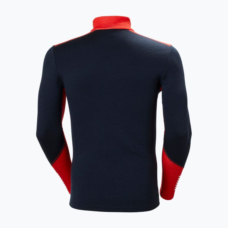 Férfi Helly Hansen Lifa Merino Midweight 1/2 Zip termikus melegítő pulóver navy 6