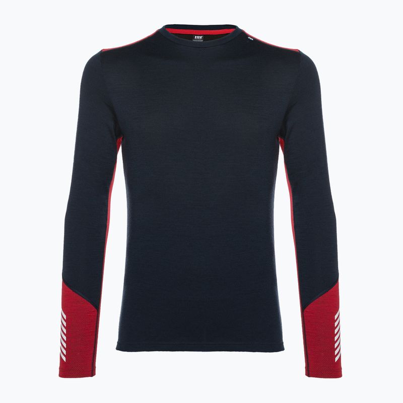 Férfi hőaktív pulóver Helly Hansen Lifa Merino Midweight Crew navy/598