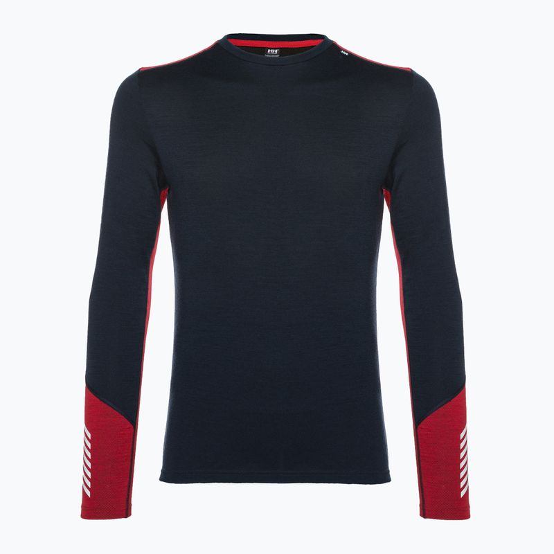 Férfi thermo pulóver Helly Hansen Lifa Merino Midweight Crew navy