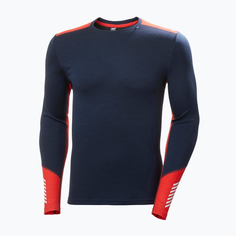 Férfi hőaktív pulóver Helly Hansen Lifa Merino Midweight Crew navy/598 5