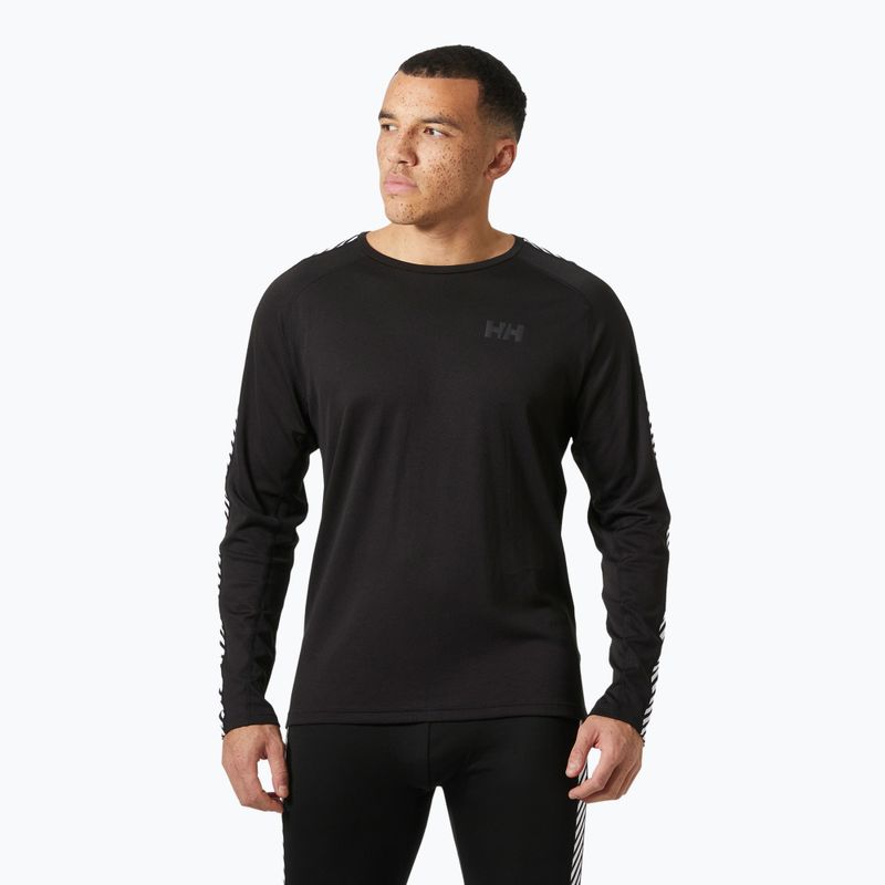 Férfi hőaktív pulóver Helly Hansen Lifa Active Stripe Crew fekete
