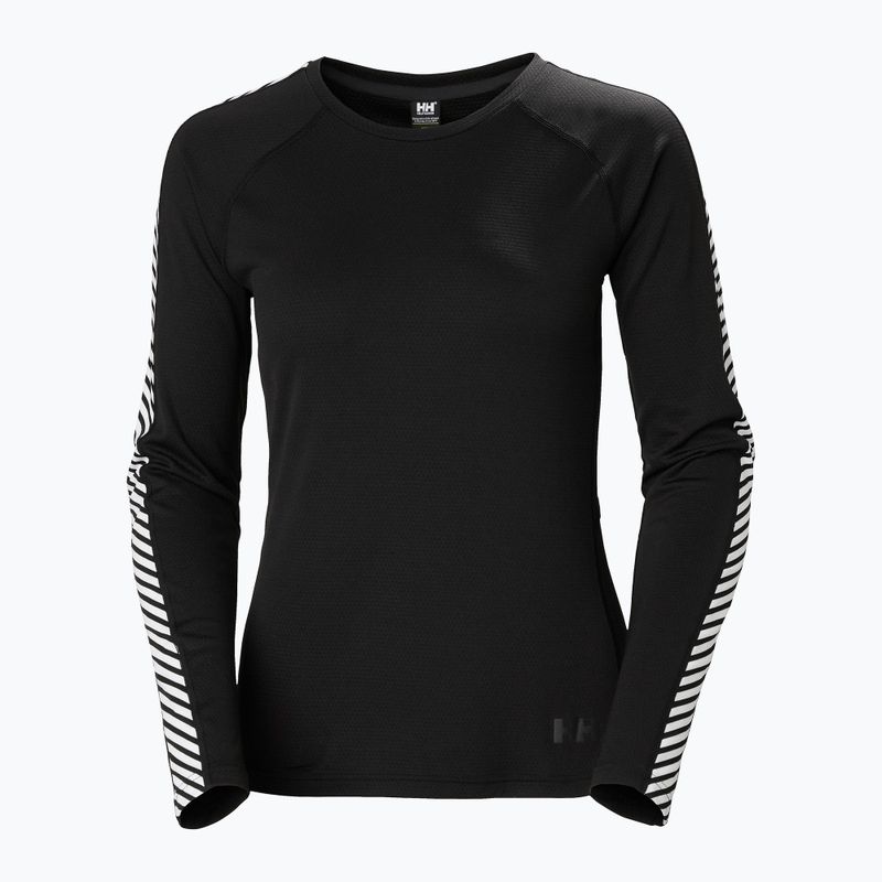 Női hőaktív pulóver Helly Hansen Lifa Active Stripe Crew fekete