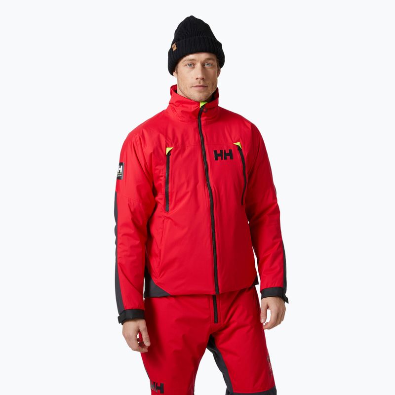 Helly Hansen Aegir H2Flow Midlayer vitorlás kabát riasztás piros