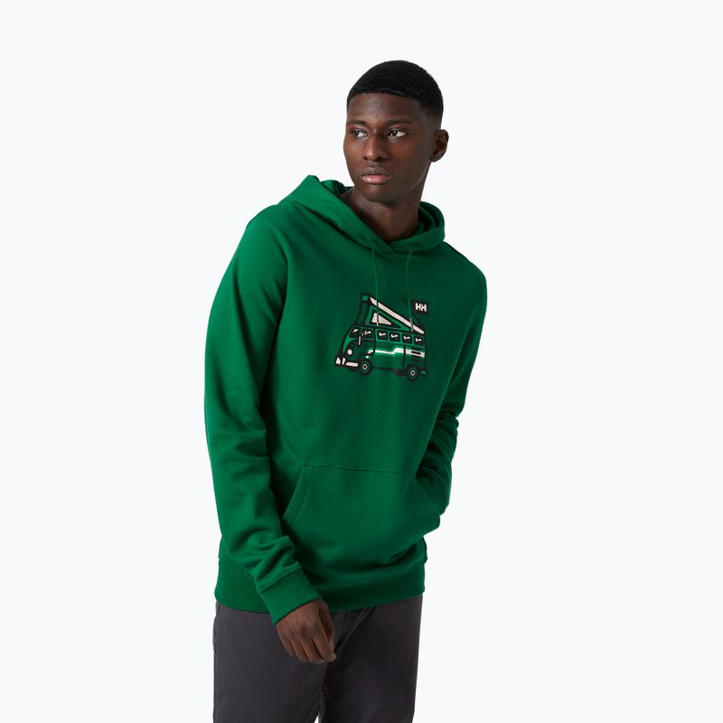 Férfi trekking pulóver Helly Hansen F2F Organic Cotton Hoodie 486 zöld 62934 3