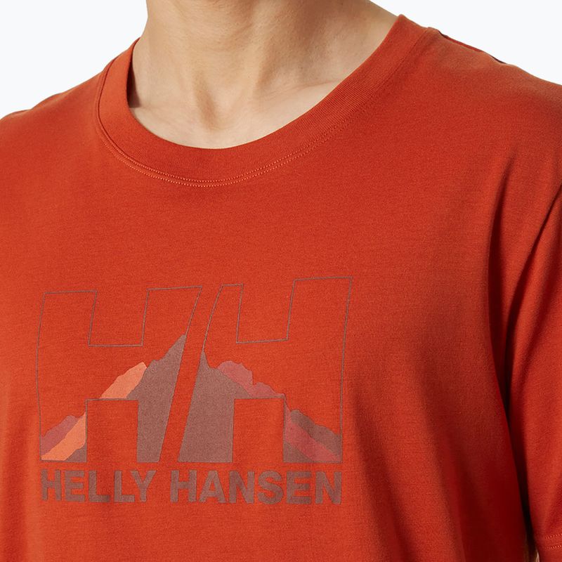 Helly Hansen Nord Graphic férfi trekking póló narancssárga 62978_308 3