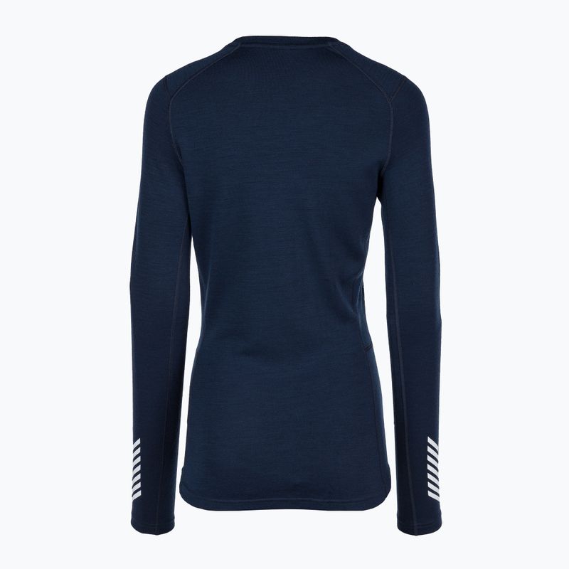 Női hőaktív pulóver Helly Hansen Lifa Merino Midweight Graphic Crew navy star pixel 6