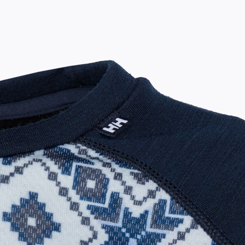 Női hőaktív pulóver Helly Hansen Lifa Merino Midweight Graphic Crew navy star pixel 8