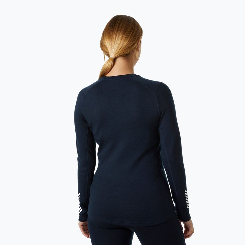 Női hőaktív pulóver Helly Hansen Lifa Merino Midweight Graphic Crew navy star pixel 2