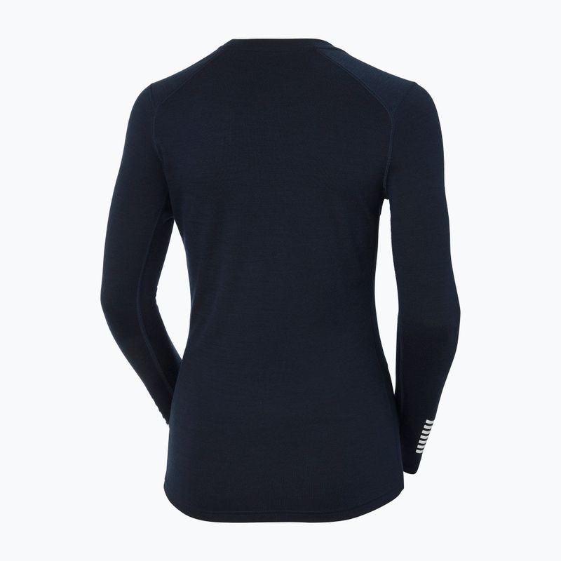 Női hőaktív pulóver Helly Hansen Lifa Merino Midweight Graphic Crew navy star pixel 10