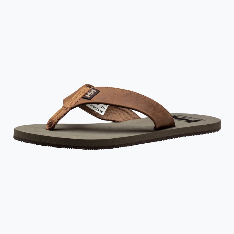 Férfi flop-flop papucs Helly Hansen Seasand 2 Leather Sandals honey wheat 8