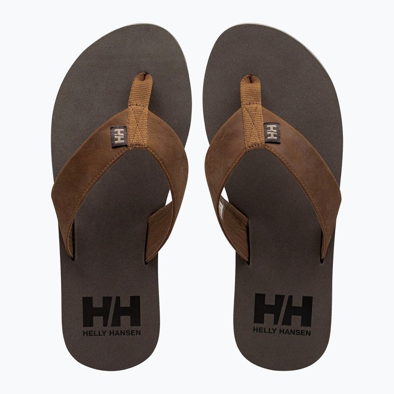 Férfi flop-flop papucs Helly Hansen Seasand 2 Leather Sandals honey wheat 13