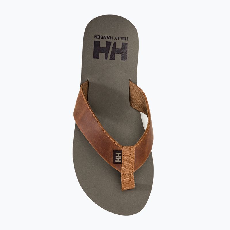 Férfi flop-flop papucs Helly Hansen Seasand 2 Leather Sandals honey wheat 5