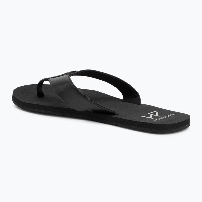 Férfi Helly Hansen Seasand 2 bőr szandál fekete / esett szikla flip flopok 3