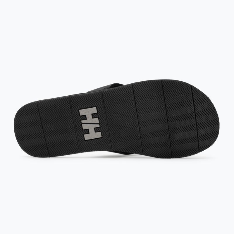 Férfi Helly Hansen Seasand 2 bőr szandál fekete / esett szikla flip flopok 4