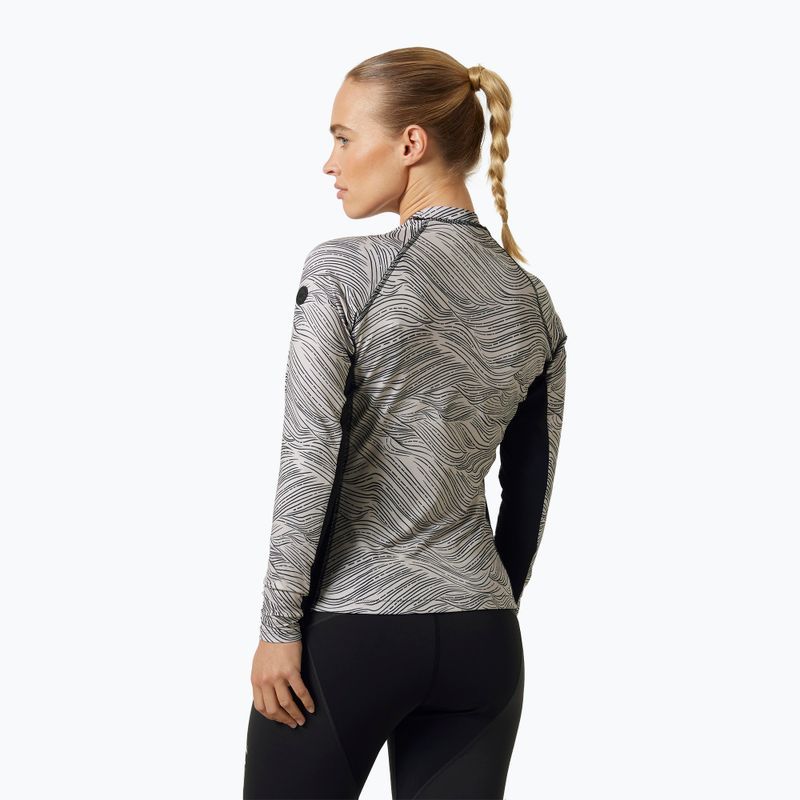 Női úszás hosszú ujjú Helly Hansen Waterwear Rashguard rózsaszín felhő hullám 2