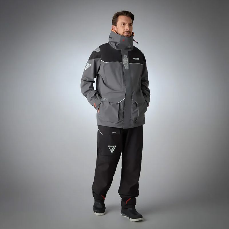 Férfi Musto BR3 Pertex Offshore vitorlás kabát szén színben 4
