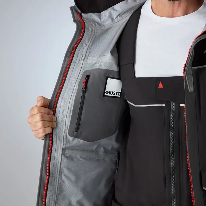 Férfi Musto BR3 Pertex Offshore vitorlás kabát szén színben 13