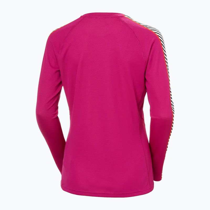 Női hőaktív pulóver Helly Hansen Lifa Active Stripe Crew magenta 2.0 5