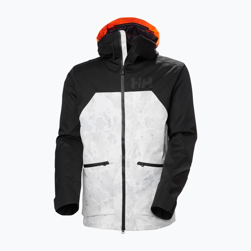 Helly Hansen férfi Straightline Lifaloft 2.0 szürke köd hó camo aop sí kabát 9