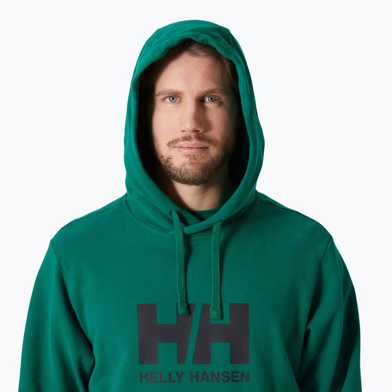 Férfi Helly Hansen HH Logo Hoodie 2.0 smaragdzöld 3