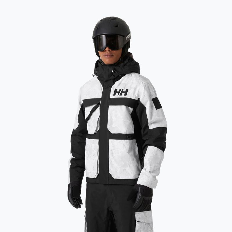 Férfi sí dzseki Helly Hansen Ullr D Heritage Short szürke köd hó camo aop