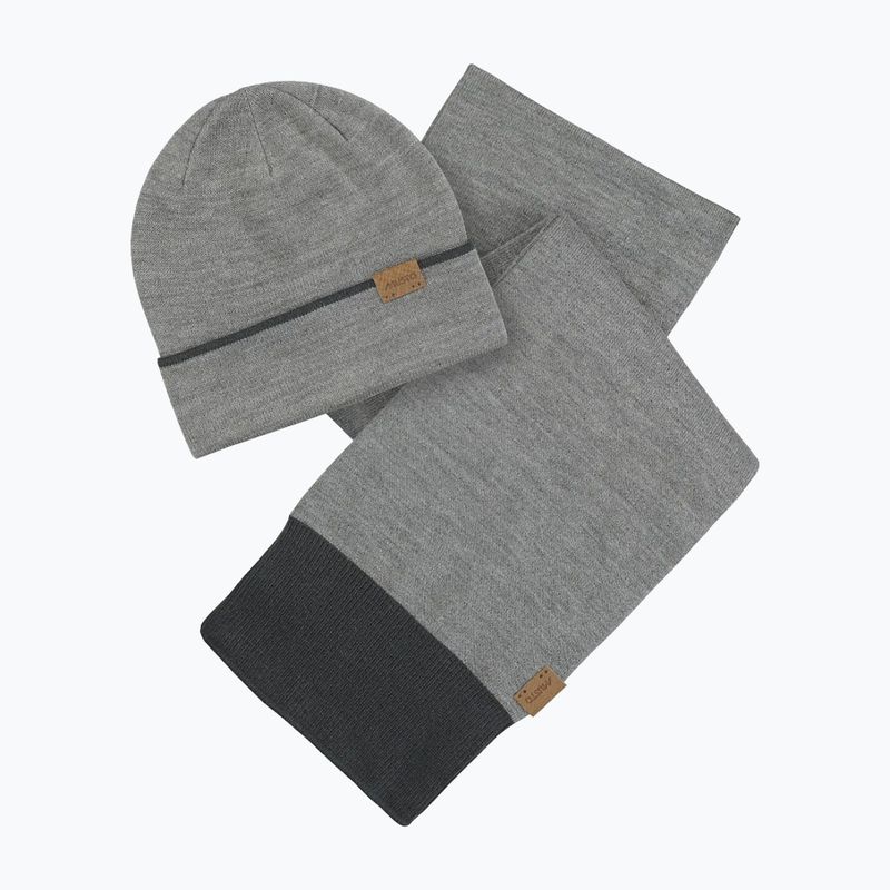 Garnitúra Sapka + Sál  Musto Tipped Beanie & Scarf Gift Set grey/ melange