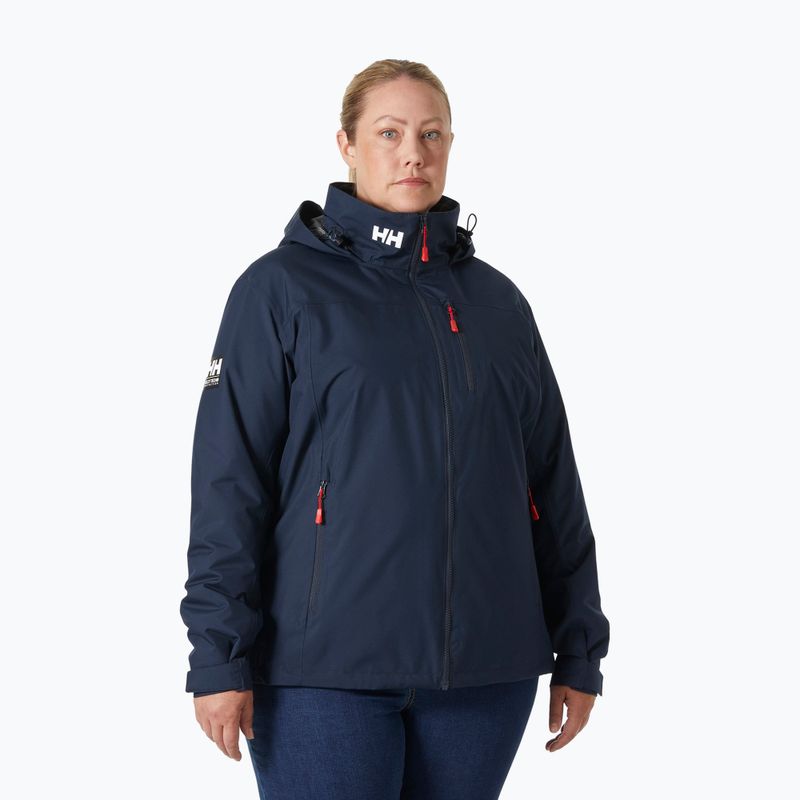 Női vitorlás dzseki Helly Hansen Crew Hooded Midlayer Plus 2.0 navy