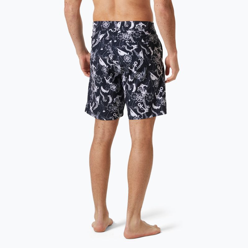 Férfi úszónadrág Helly Hansen Newport Boardshorts 8" navy nautical aop 2