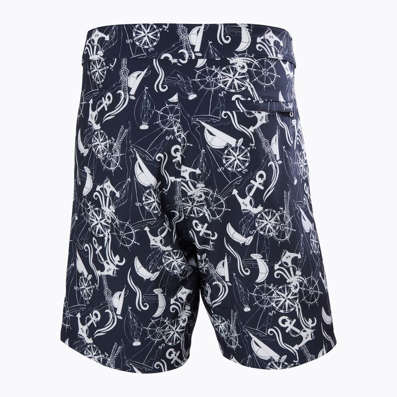 Férfi úszónadrág Helly Hansen Newport Boardshorts 8" navy nautical aop 6