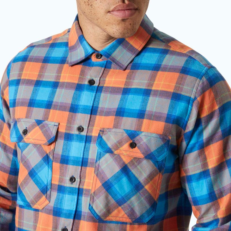 Helly Hansen Férfi Lokka Organic Flannel bonfire fjell kockás ing 3