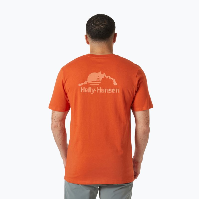 Férfi Helly Hansen Nord Graphic őrjárat narancssárga póló 2