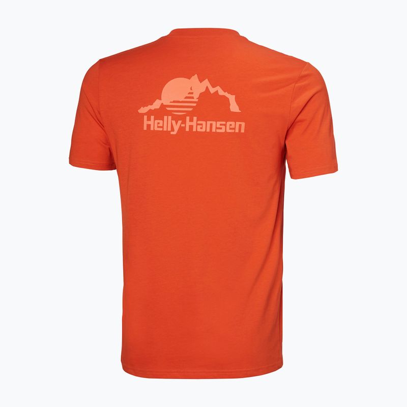 Férfi Helly Hansen Nord Graphic őrjárat narancssárga póló 5