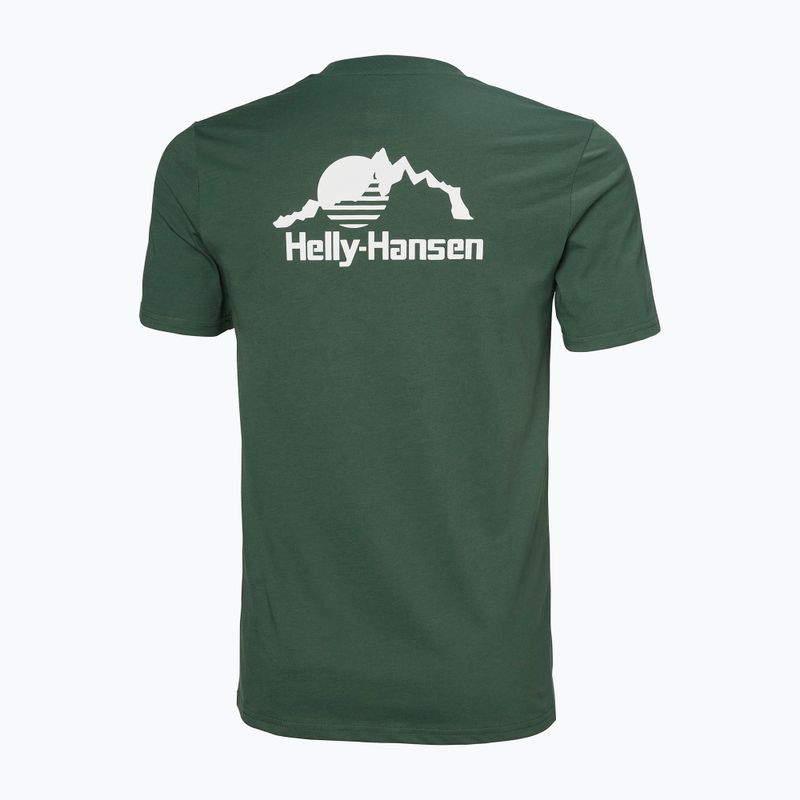 Férfi Helly Hansen Nord Graphic dzsungel zöld póló 5