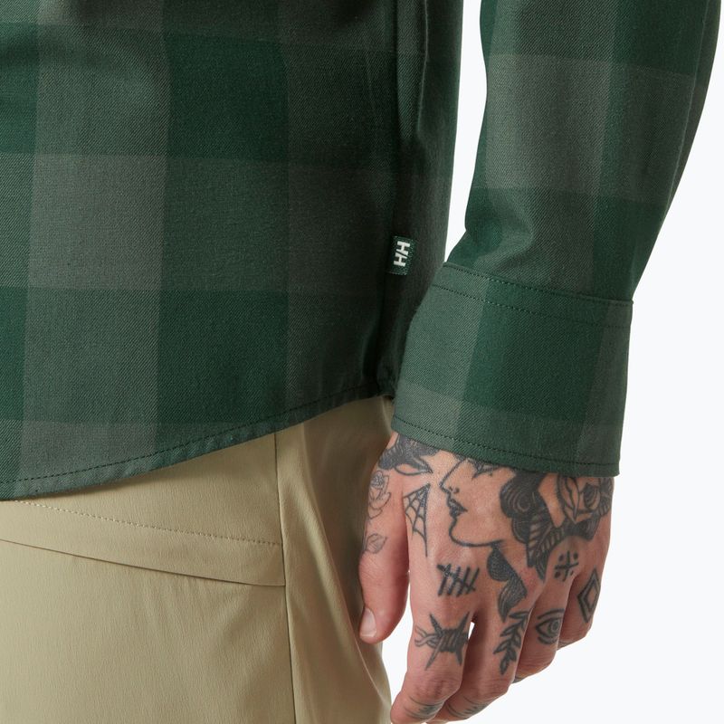 Férfi Helly Hansen Aker Flannel LS ing dzsungel zöld bivaly kockás ing 4