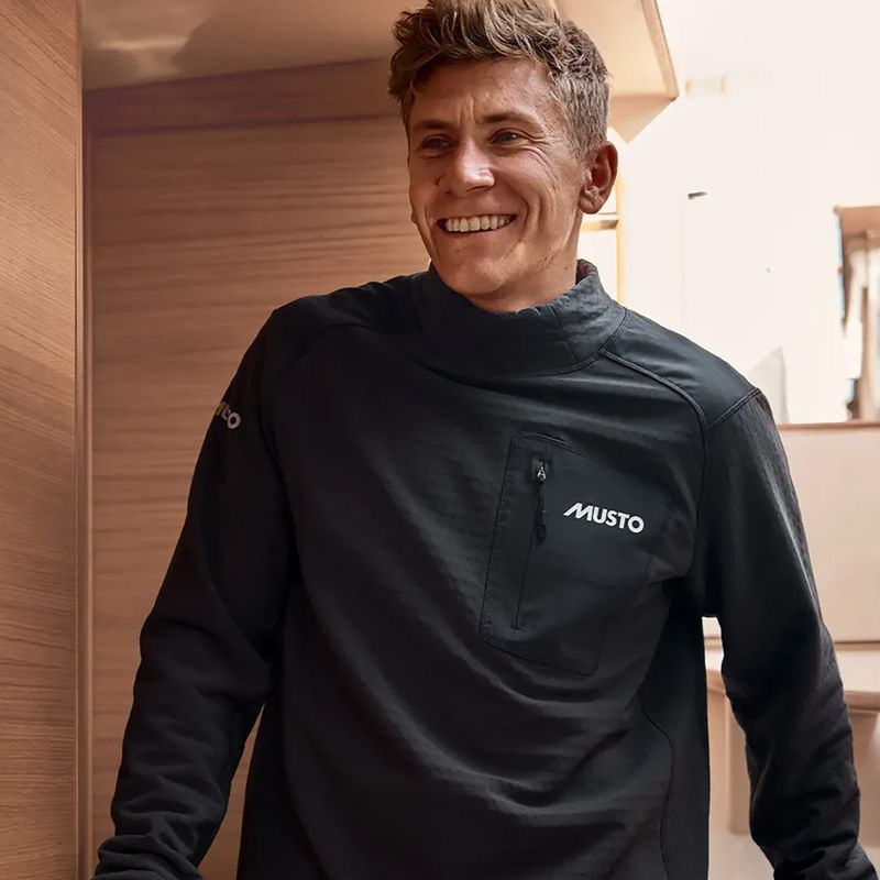 Férfi vitorlás pulóver Musto Storm Fleece Midlayer carbon 8