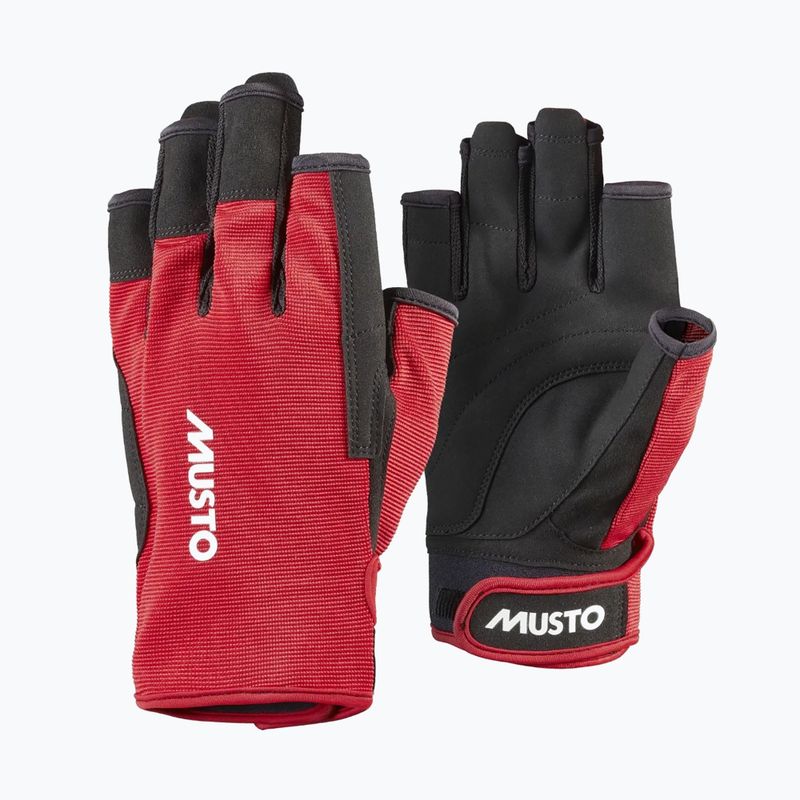 Musto Essential Sailing Short Finger 2.0 valódi piros vitorlás kesztyű