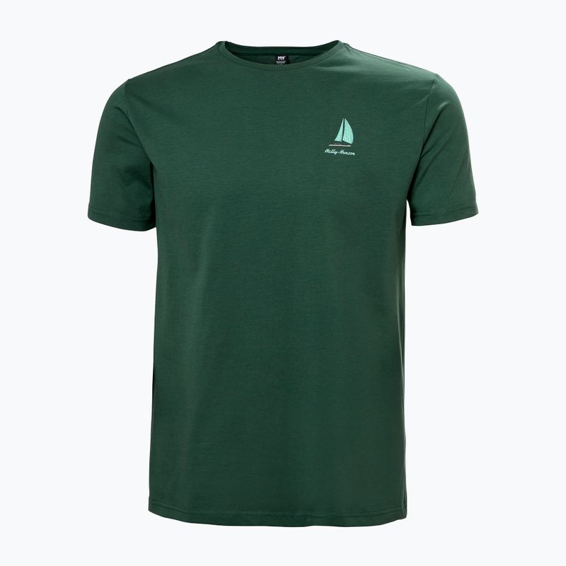 Férfi Helly Hansen Shoreline 3.0 dzsungel zöld póló 4