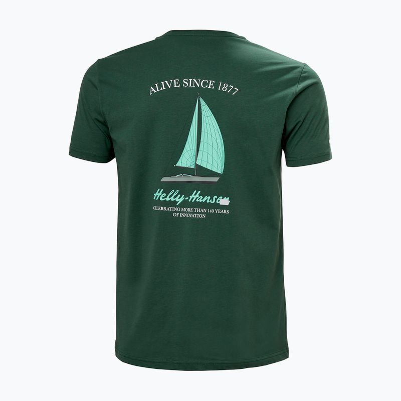 Férfi Helly Hansen Shoreline 3.0 dzsungel zöld póló 5