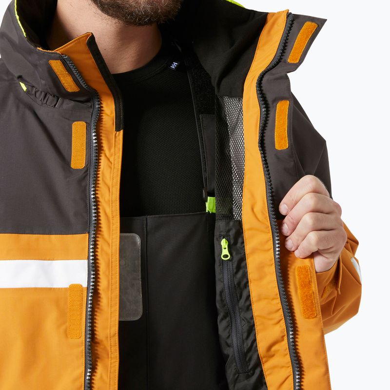 Férfi Helly Hansen Pier 4.0 mustárszínű esőkabát 9