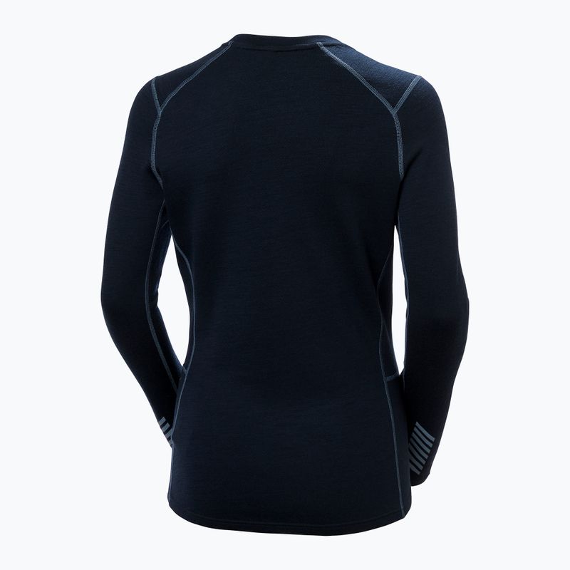 Női hőaktív pulóver Helly Hansen Lifa Merino Midweight Graphic Crew navy nordic rose aop 6