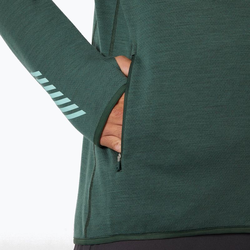 Férfi Helly Hansen Lifa Merino Midlayer trekking pulóver dzsungel zöld 4